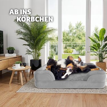 Ортопедичне ліжко для собак tectake® з Memory Foam, велике та середнє, м'яке та миється, 94 x 72 x 18 см