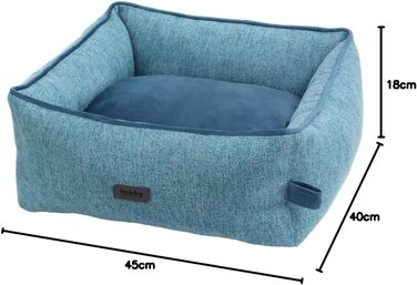 Ліжко для кота Nobby Linou, кутовий, блакитний, 45 x 40 x 18 см