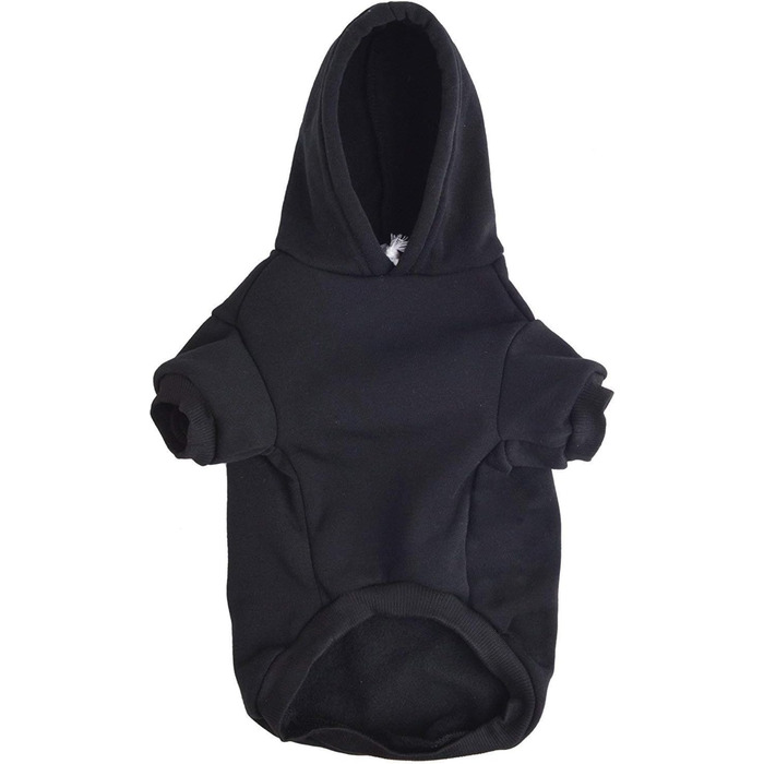 Світшот для собак, теплий флісовий світшот для маленьких, середніх та великих собак, чорний, Dum