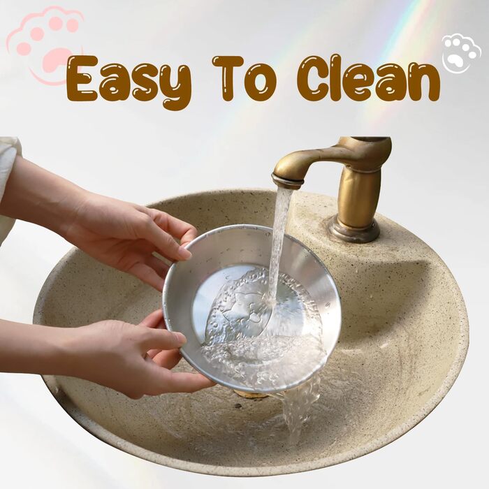 Миски для котів з нержавіючої сталі, 17,3 см, безпечні для вусів, плоскі, для кошенят та дрібних тварин, 2 шт.