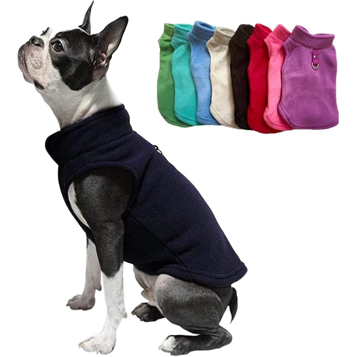 Тепла жилетка JACKO & CO для собак та котів з кільцем для повідка, чорна, розмір XXL (10,8-15,9кг)