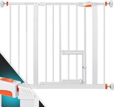 Захист для воріт KIDIZ®: сітка для дітей, тварин, без свердління, розширювана, для воріт та сходів, помаранчевий (88-101 см)