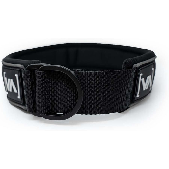 VITOMALIA® Легке відбиваюче нашийник для собак з зупинкою, 4 см, міцний нейлон та м'який неопрен, для середніх собак, чорний (4 см/M = 43 см-51 см)