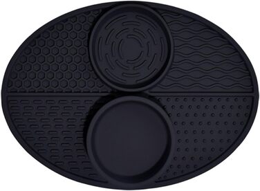 Килимок-смоктач для собак та котів, силіконовий, чорний - повільне годування, антизадуха