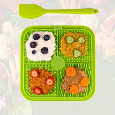 NutriPaw Килимок-іграшка для собак | Заспокійливий повільний дозатор корму для тривоги, нудьги та травлення | Без BPA, придатний для миття в посудомийній машині | Для ласощів, вологого корму та добавок (2 шт.) 2 упаковки