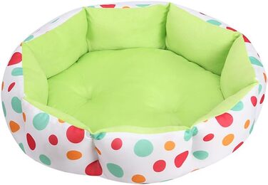 Кругле ліжко для собак та котів, м'яке, з ПП бавовни, кошик для собак, миється, підходить для великих тварин (коричневий леопард)