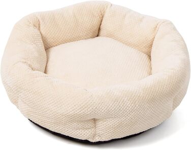 Квіткове ліжко для котів Wallace & Jones Cloey, бежеве, S, 50x50x15 см | Зручне, стильне, з антиковзанням