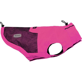 Водонепроникний дощовик для собак Record, зручний, з гумовими стрічками для лап та регульованим вирізом для шиї, S, фуксія, довжина спини 35 см