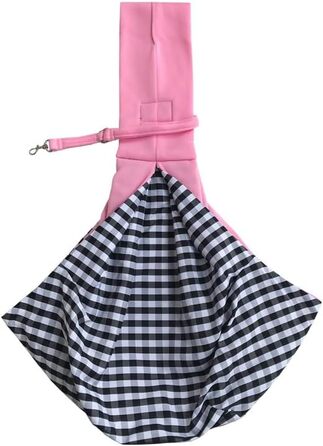 Сумка-переноска для собак Leconpet, сумка-переноска на плечі для домашніх тварин з кишенею для телефону, надійна застібка, замок безпеки, підходить для цуценят, маленьких собак та котів для подорожей на відкритому повітрі (Морський) (Рожевий)