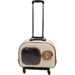 Транспортна переноска для котів та собак на колесах, переноска для тварин, переноска на колесах, знімний відсік, переноска-візок для подорожей та піших прогулянок