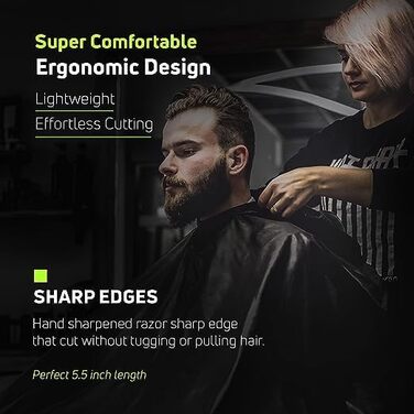 Набір професійних ножиць для стрижки волосся Suvorna 5.5 дюймів (2 шт.) - ножиці для фрізурів, барберські ножиці, ножиці для розрідження волосся. Для салонного використання.