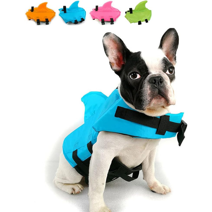 Світшот для собак Snik-S, блакитний, розмір L - рятувальний жилет для собак з короткою мордою (Мопс, Бульдог, Пудель, Бультер'єр, Чихуахуа)