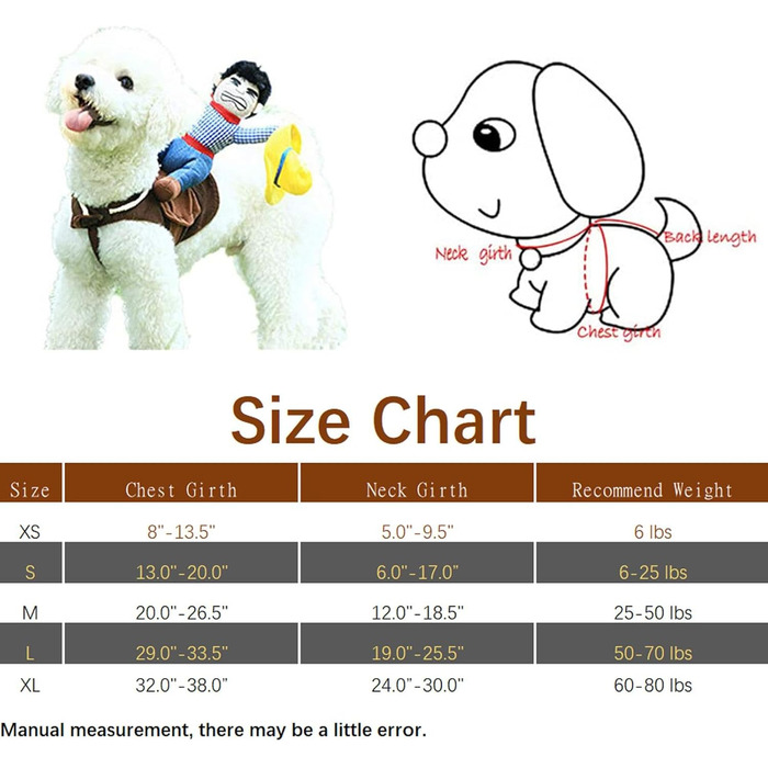 Костюм для собак Delifur: Ковбойський стиль, розмір XL