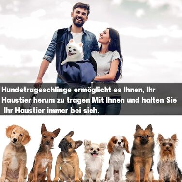 Сумка-переноска для собак Quorvex Sling - зручна переноска для тварин | Ідеальна для цуценят, кошенят та маленьких собак, для подорожей, прогулянок та покупок (блакитна)