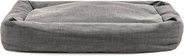 Кругле собаче ліжко Batuffolo для собак та котів, неслизьке, водонепроникне, сірого кольору, розмір M (76x76x13 см)