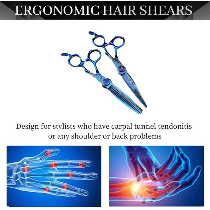 Набір професійних ножиць для грумінгу собак 6 дюймів: прямі та розріджуючі ножиці для догляду за шерстю