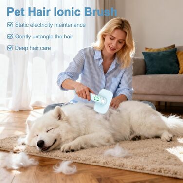 Щітка для видалення ворсу для собак і котів, самоочисна, для догляду за шерстю, масажна, для цуценят та кошенят