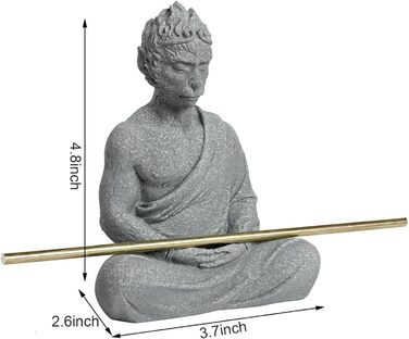 Статуя Будди для акваріума, набір декор для акваріума в стилі дзен з штучними рослинами, статуя медитуючого Будди, пісковик, 11,7 см