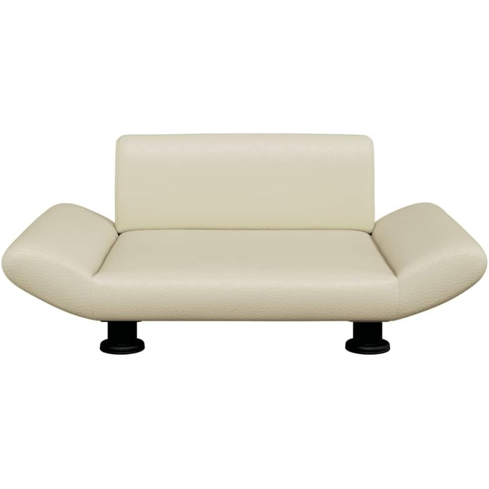 Крісло-ліжко для собак та котів, штучна шкіра, водовідштовхувальне, 70x45x28 см, кремове