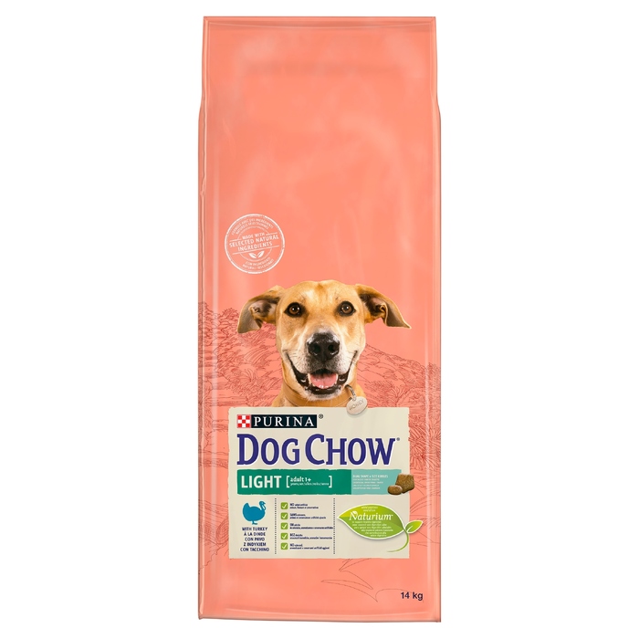 Корм для собак DOG CHOW Adult Light з індиком, 14 кг