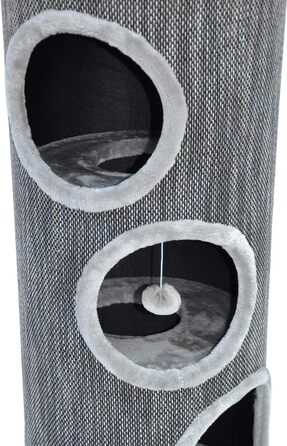 Nanook Котячий когтеточка-вежа 100 см XL, 40 см Ø, великі отвори, сіра, стійка
