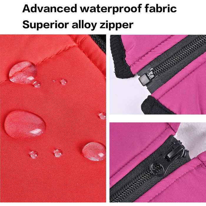 Водонепроникний теплий зимовий одяг для собак з коміром, для маленьких, середніх та великих собак, для Лабрадора, Чихуахуа, Французького бульдога, XL (6.5-9кг), зелений