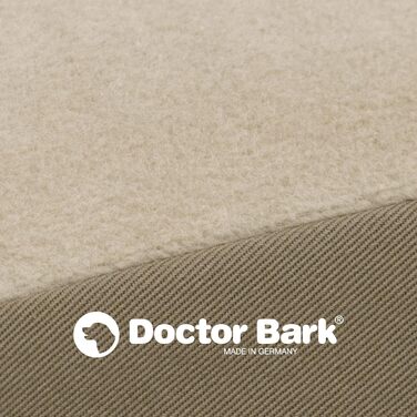 Ортопедичний лежак для собак Doctor Bark з флісовою поверхнею, великий (L - 100x70 см, бежево-золотистий)