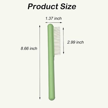 Щітка для собак маленьких порід та цуценят, видаляє шерсть та запобігає ковтунам, гребінець для видалення шерсті тварин, гребінець від бліх з нержавіючої сталі, ідеально підходить для Ши-тцу, Йоркширських тер'єрів, Мальтіпу, Мальтезе, маленьких порід (з ш