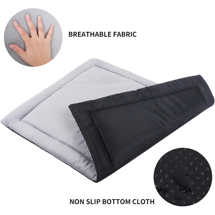 М'який килимок для собак та котів IEUUMLER FC004, 102*69 см / 89*58 см, сірий