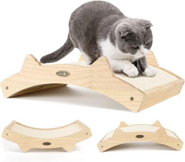 Pecute Комплект з 2 картонних когтеточок для котів, двосторонні, з якісного картону, стійкі, для догляду за кігтями та захисту меблів (38.5 x 20.5 см), Classic (2 шт.) (Покращена версія з сизалю)