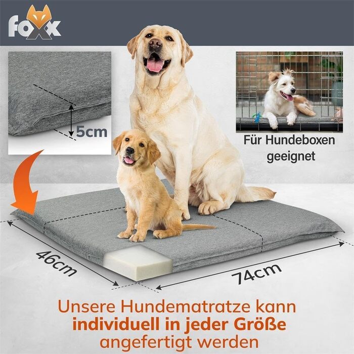 Килимок для собак та котів Foxx - водонепроникний лежак для собак, розмір 74x46x6 см