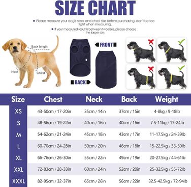 Тепла зимова жилетка для великих собак, флісова жилетка, тепла на осінь та зиму, жилетка для собак, розмір S, блакитна (Обхват грудей: 48-56 см)