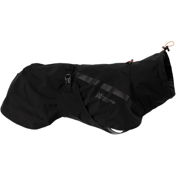 Регульований дощовик для собак Non-Stop Dogwear Trekking, чорний, розмір 70
