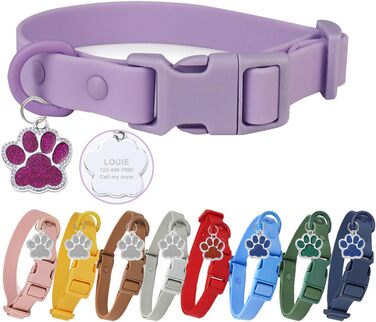 Персоналізоване собаче ошийник з металевою застібкою, двостороннє оксамитове ошийник з іменем та номером телефону, регульовані розміри для собак маленьких, середніх та великих порід