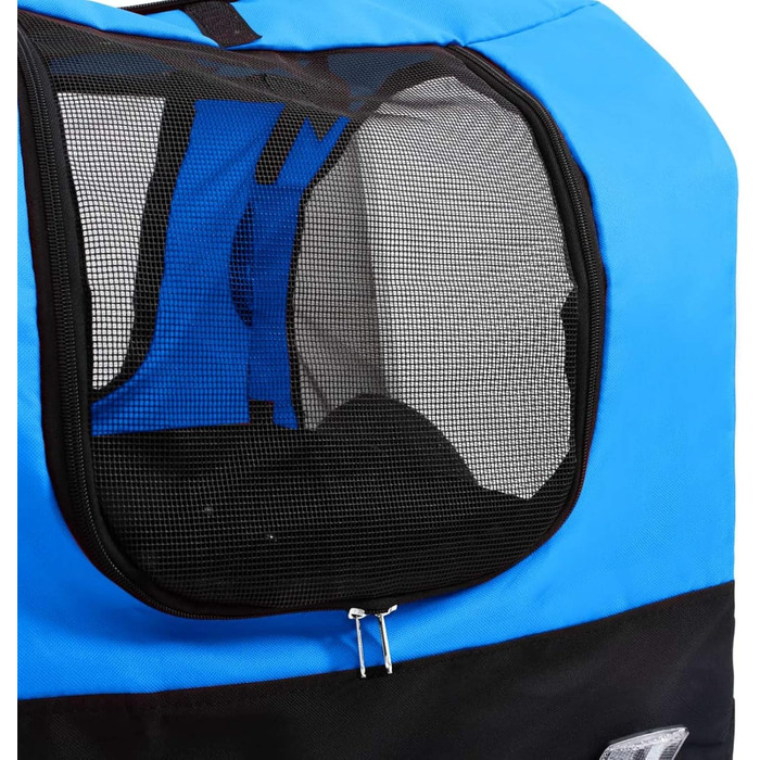 ZEYUAN 2-в-1 велосипедний причіп-коляска для тварин, блакитно-чорний