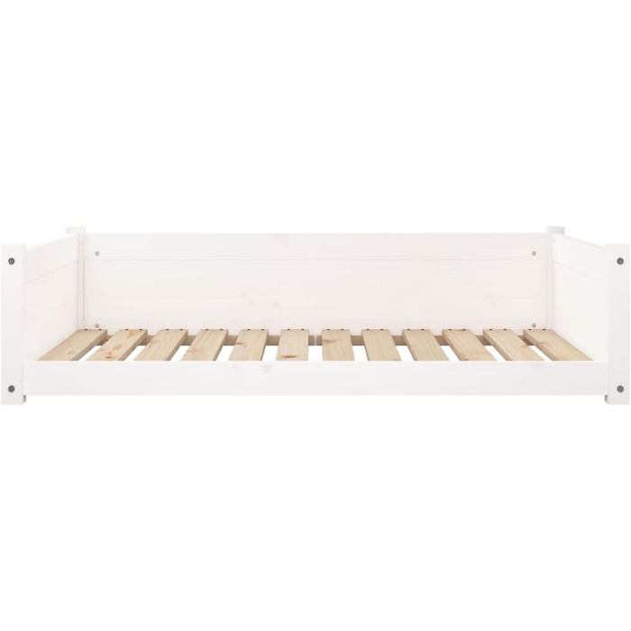 Ліжко для собак та котів біле з масиву сосни, велике (105,5x75,5x28 см)