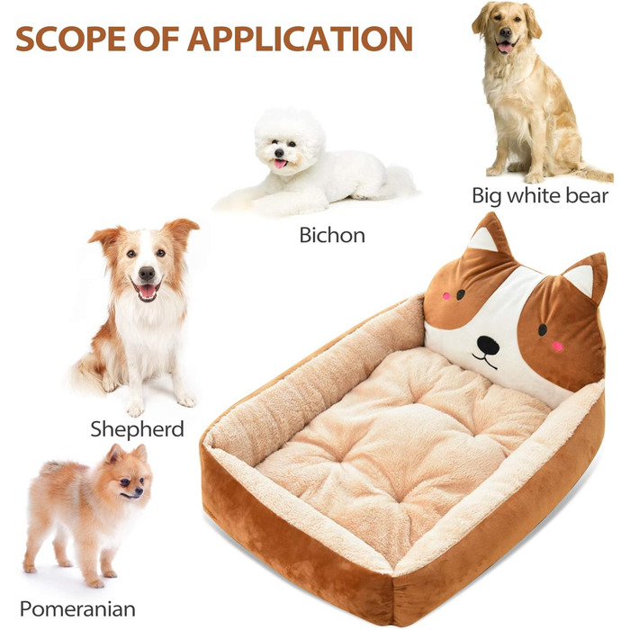 Килимок для собак Petcute: теплий, м'який, миючий, L (70 см), коричневий