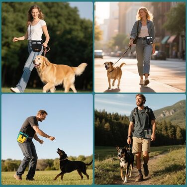 Сумка для ласощів для собак Leckerlitasche, поясна сумка для прогулянок, водонепроникна, чорна та зелена