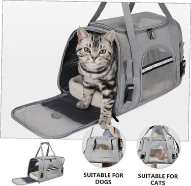 Трансформер для тварин ANDRESLAD: переноска для собак та котів з дихаючого оксфордського матеріалу