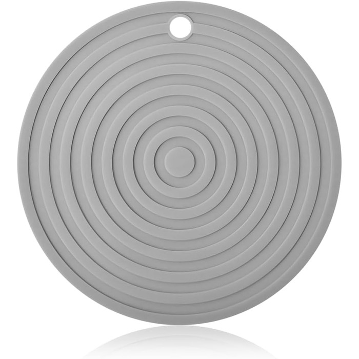 Силіконові килимки під годівниці для котів та собак, нековзкі, водонепроникні (сірий, 23.6 см)