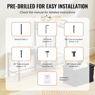 Підставка для корму для собак VEVOR, 92 x 27 x 75 см, з піднятими мисками, для великих, середніх та маленьких собак