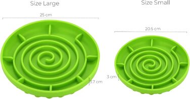 Антислизький насадковий миска для собак та котів, Slow Feeder, силікон, велика, сіра