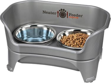 Neater Feeder Express – піднята миска для собак, велика, з нержавіючої сталі, темно-синьо-сіра