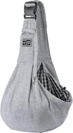 Транспортна сумка для собак та котів з плечовим ременем, для маленьких собак та котів, для подорожей на відкритому повітрі (блакитна, сіра)