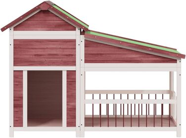 vidaXL Будка для собаки з масиву сосни, мокка, 143x60,5x109 см