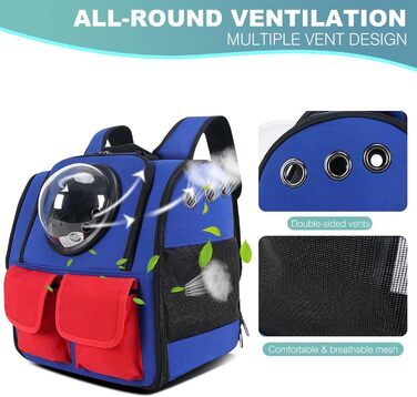 Рюкзак для кота PETCUTE, чорний, з висувною матрацом, для маленьких котів та собак, дихаючий, складаний, Oxford-Tuch