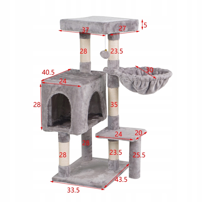 Низька кігтеточка, килимок для дряпання Aga 61 - 100 см