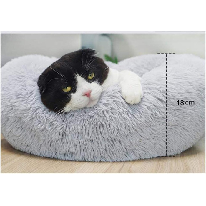 Кругле м'яке плюшеве ліжко-гніздо для собак та котів, зелене, 70см