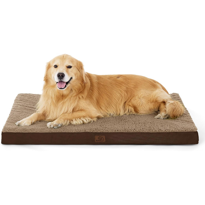 Ортопедичне ліжко для собак BEDSURE - великі породи, 91x69x7.6 см, м'яке, миється, ліжко-матрац