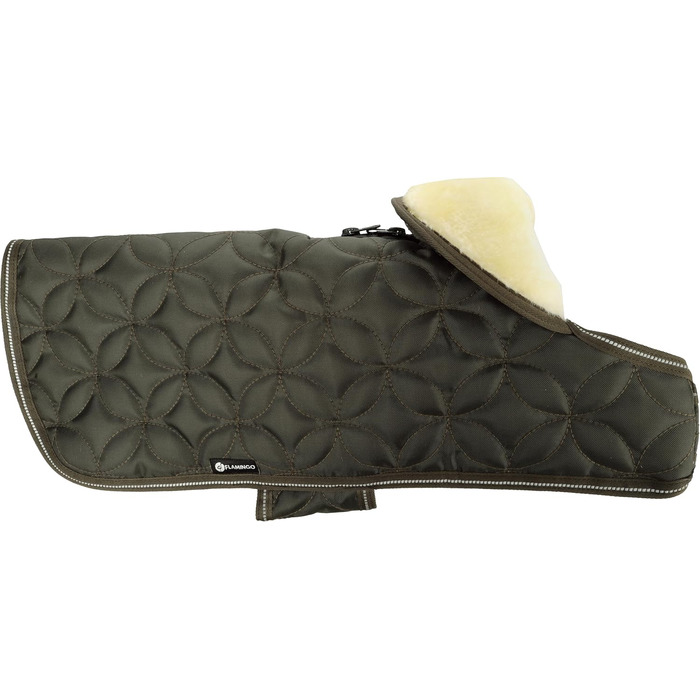 Шлейка для собак Flaingo Hundeantel Winter Ushi, хакі, XXXS: тепла, водонепроникна, з флісовою підкладкою та світловідбиваючими елементами